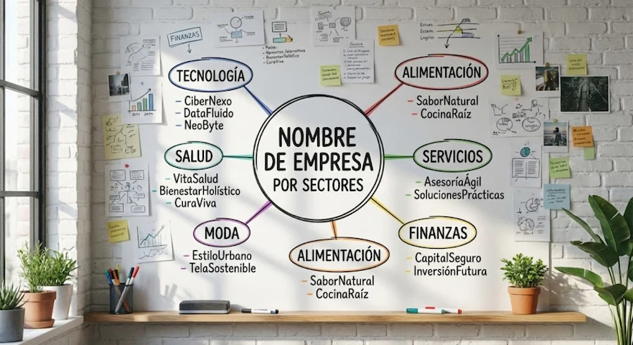 Nombre de empresa por sectores