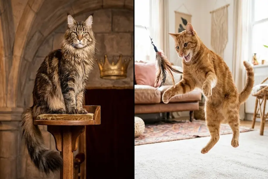 Gato de pelo largo con porte majestuoso