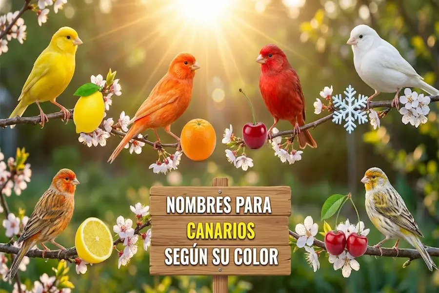 Nombres ideales para canarios según el color de su plumaje
