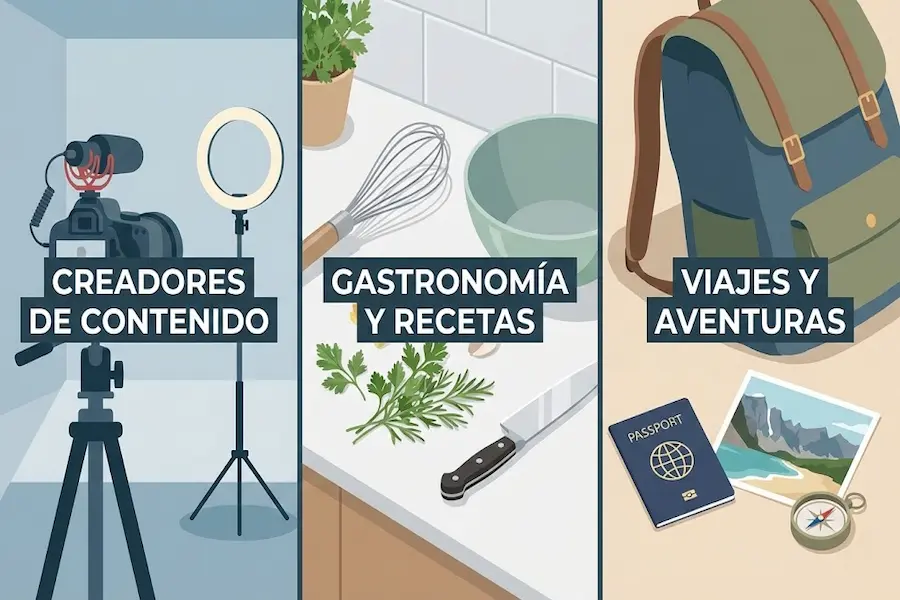Nombres para cuentas compartidas según el tipo de contenido