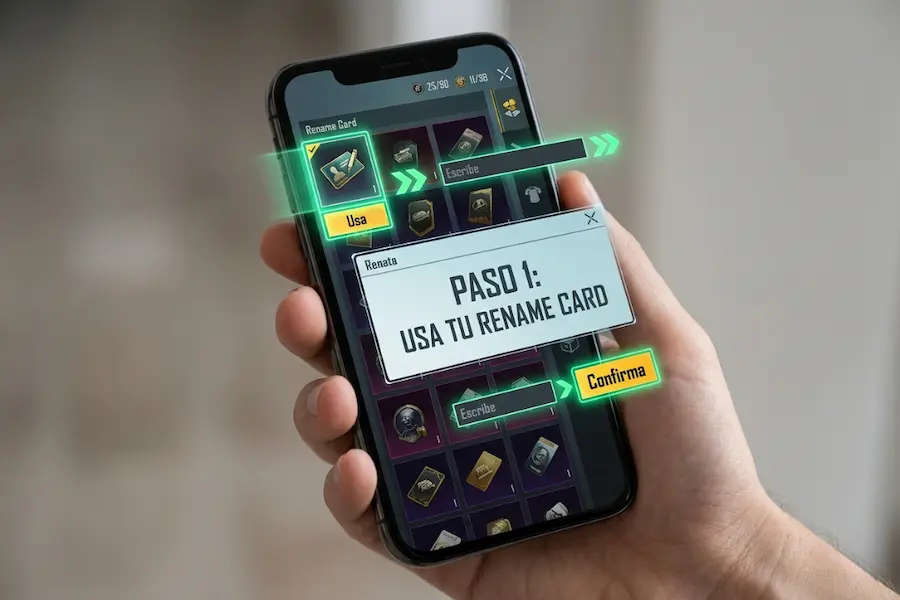 Guía sobre cómo cambiar tu nombre en PUBG Mobile paso a paso