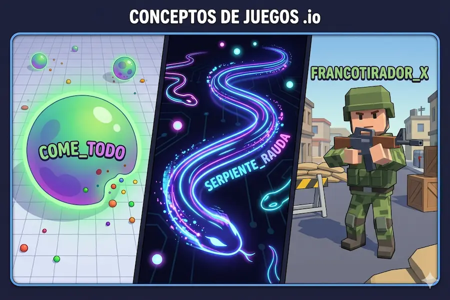 Sugerencias de nombres para Agar.io y títulos populares del género .io