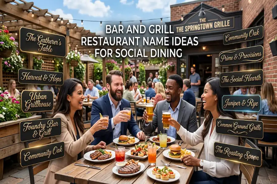 Bar and Grill Restaurant Name Ideas for Social Dining Creative Bar and Grill Restaurant Name Ideas for Social Dining Experiences