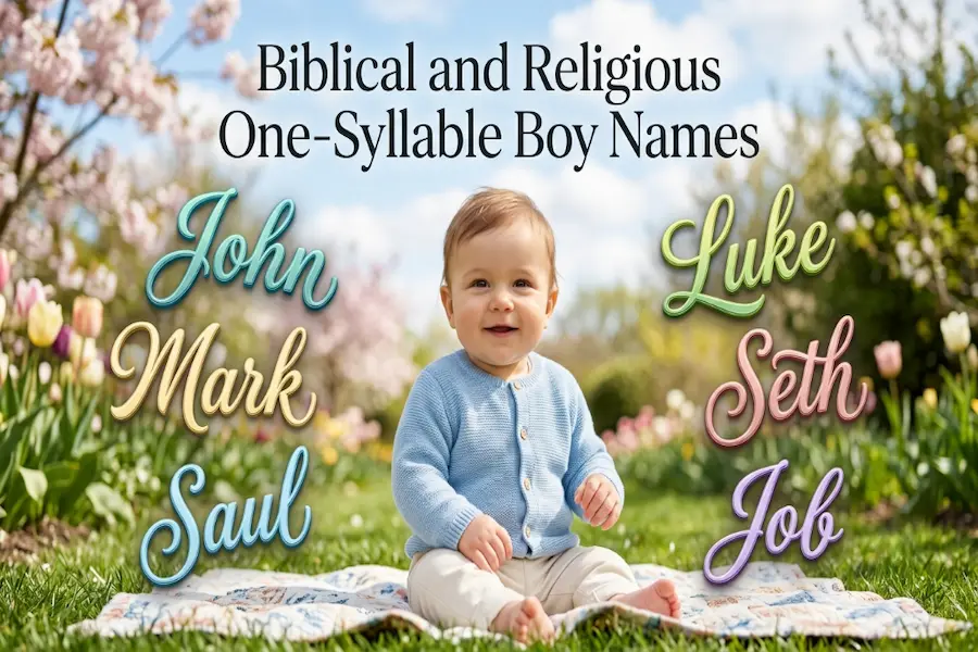 Biblical and Religious One-Syllable Boy Names Biblical and religious one-syllable boy names with deep spiritual meanings