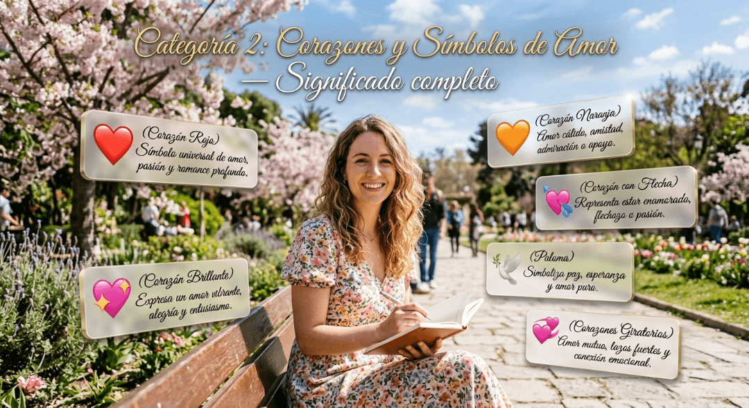 Significado completo de los emojis de corazones y símbolos de amor