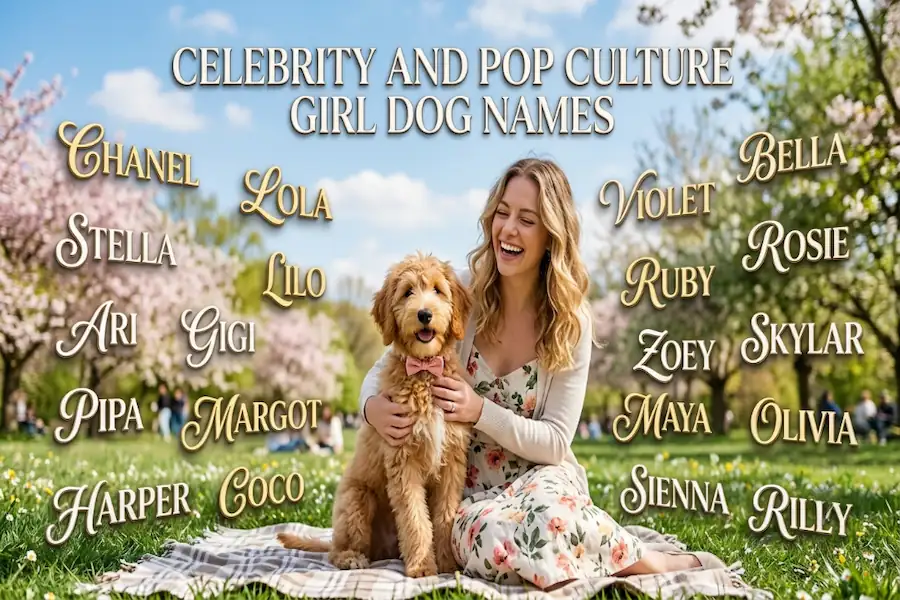 Celebrity and pop culture inspired girl dog names list