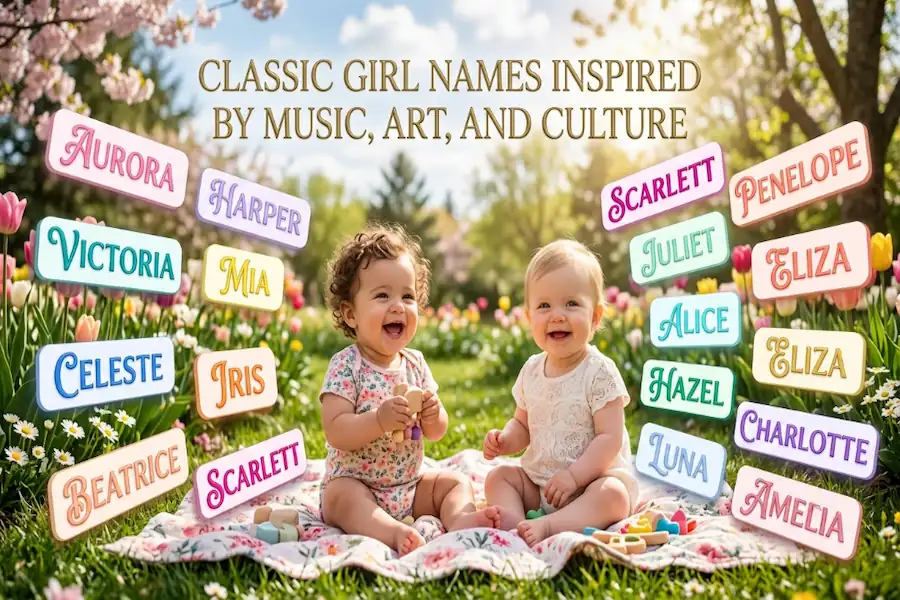 Timeless girl names inspired by great works of music, art, and cultural movements