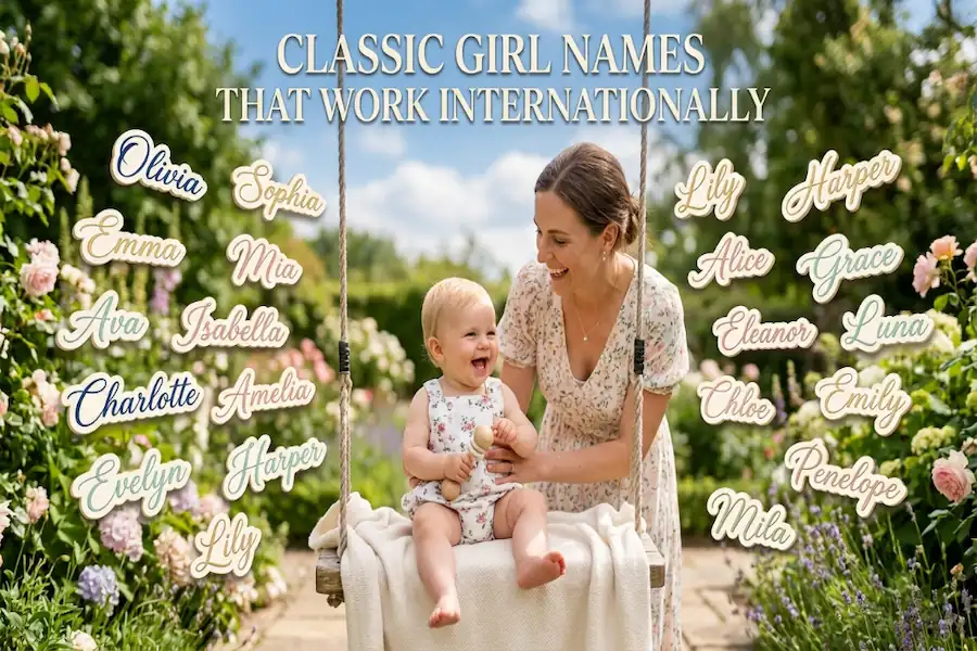 Popular classic girl names that are easy to pronounce and understand globally