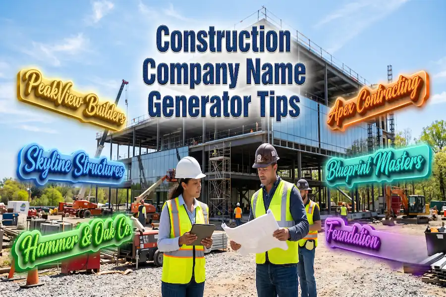 Expert tips on how to use a construction company name generator effectively