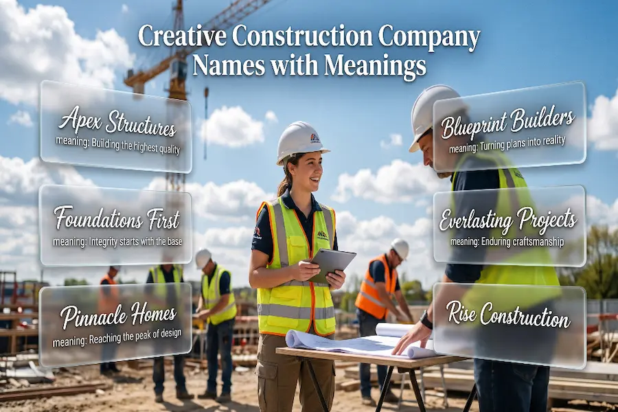 Creative and unique construction company names and their meanings
