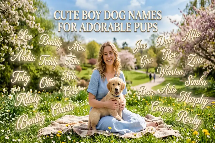 Cute Boy Dog Names for Pups A list of cute boy dog names perfect for adorable puppies and sweet dogs