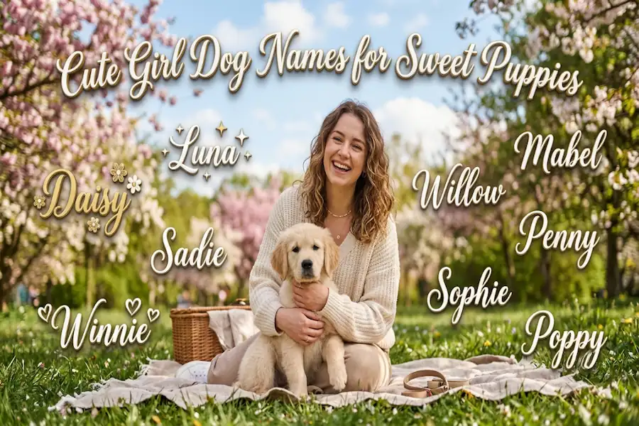 Cute girl dog names for sweet puppy breeds