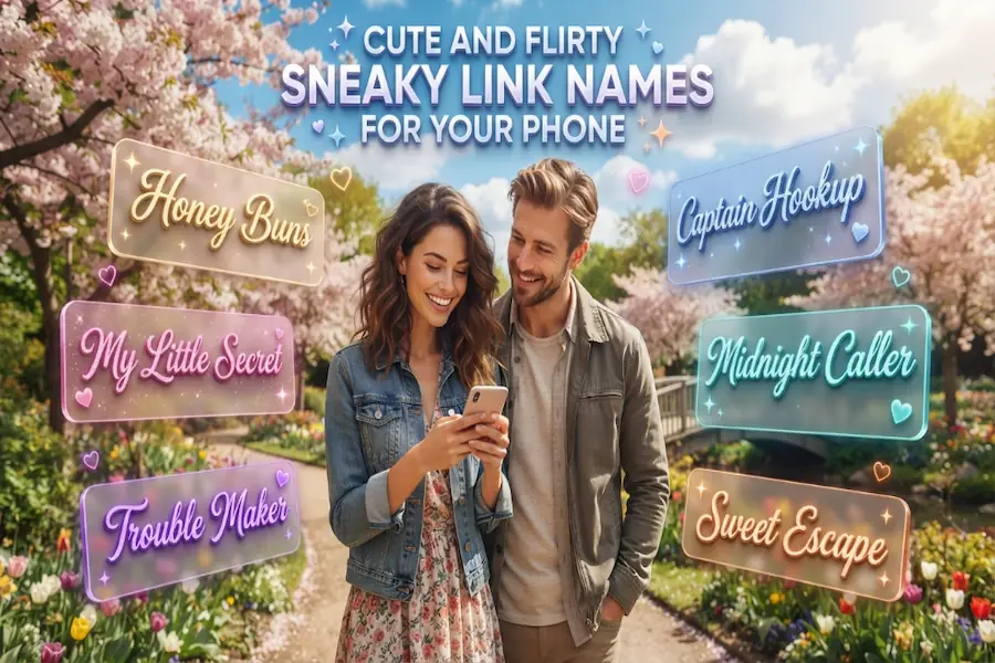 Cute and flirty sneaky link names for your phone contacts list