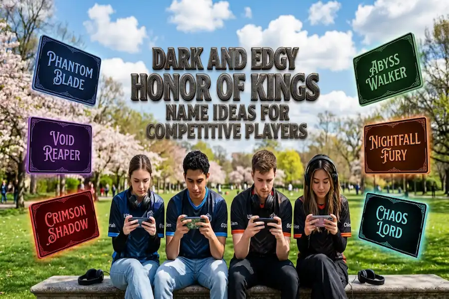 Dark and edgy Honor of Kings name ideas for competitive players