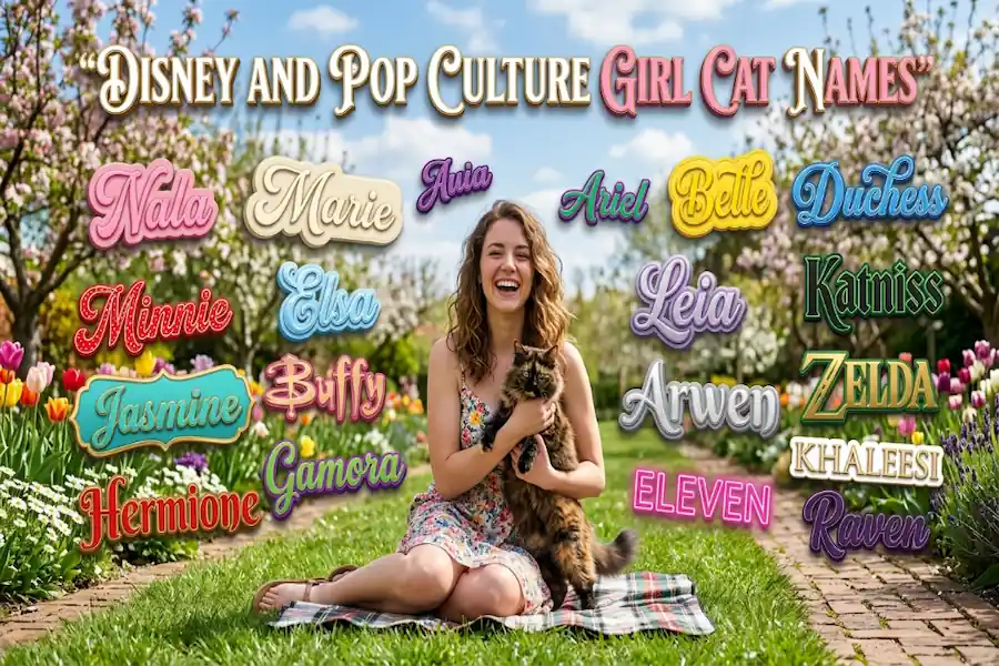 Disney and Pop Culture Girl Cat Names Disney and pop culture inspired girl cat names
