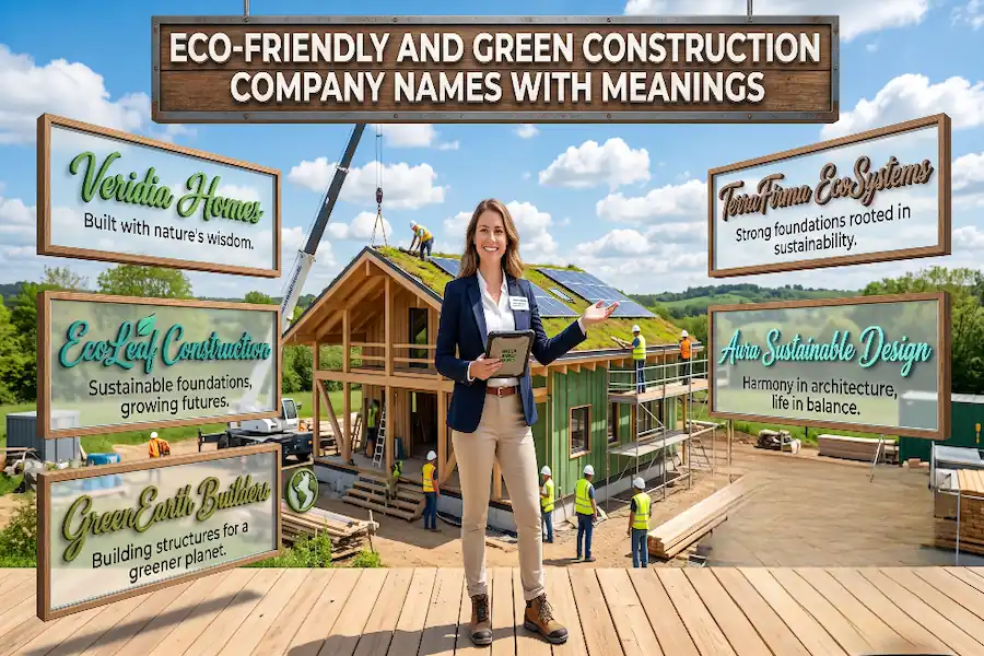 Eco-friendly and green construction company brand names with meanings