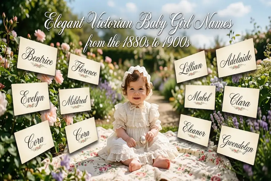 Elegant Victorian baby girl names from the 1880s to 1900s