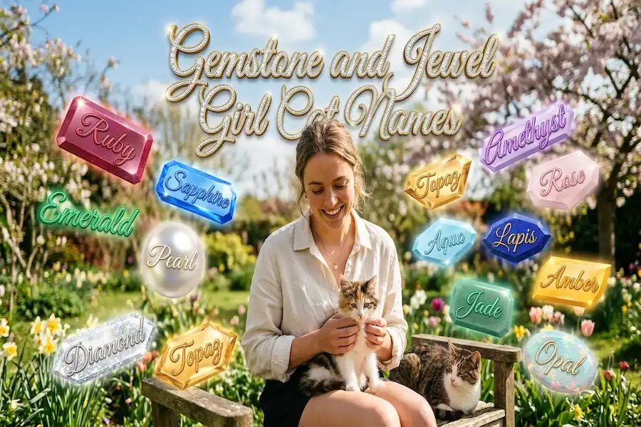 Gemstone and Jewel Girl Cat Names Gemstone and jewel inspired girl cat names