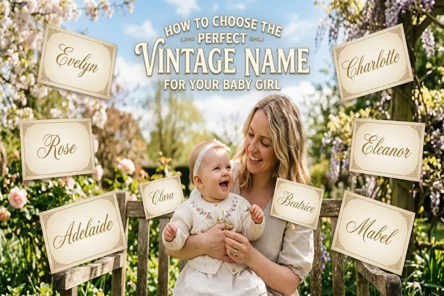 Guide on how to choose the perfect vintage name for your baby girl