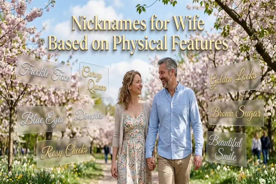 Creative visual concept for wife nicknames based on physical features