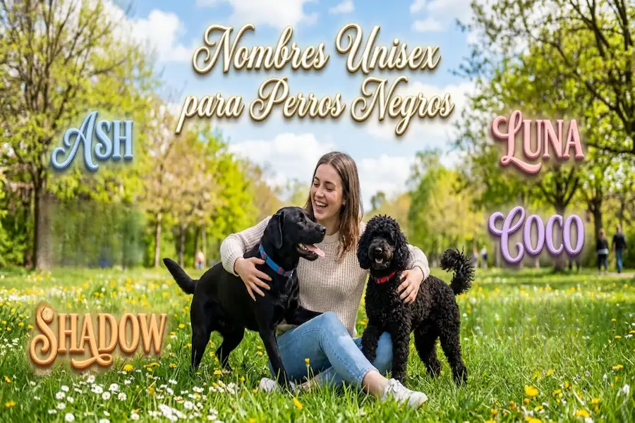 Playful black dog suitable for gender-neutral unisex name choices