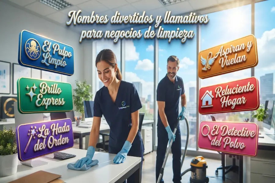 Nombres divertidos y llamativos para negocios de limpieza