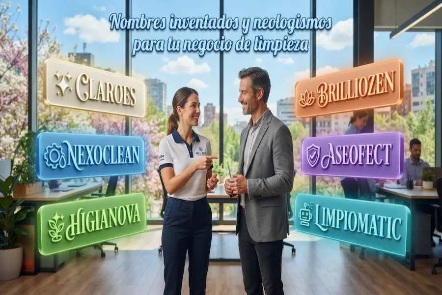 Nombres inventados y neologismos para tu negocio de limpieza