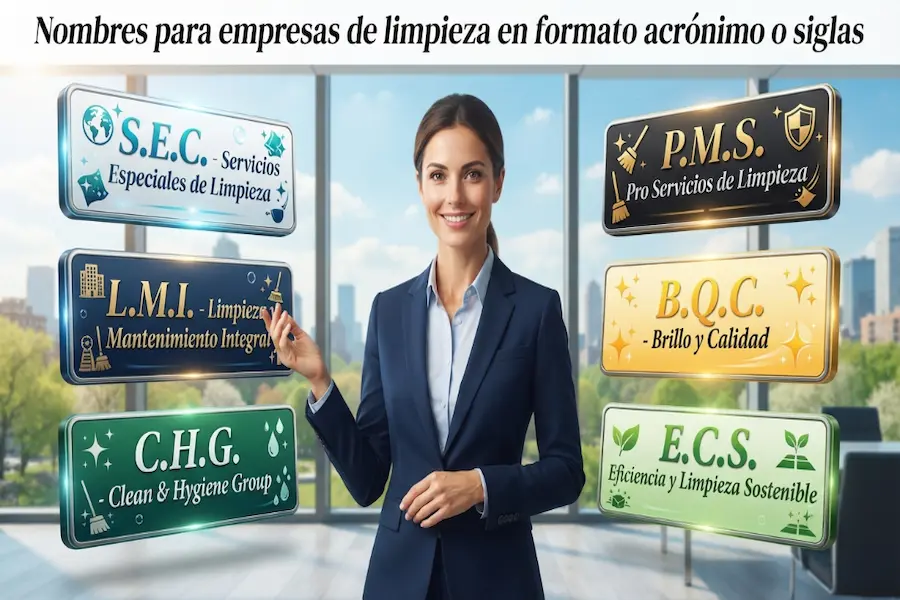 Nombres para empresas de limpieza en formato acrónimo o siglas