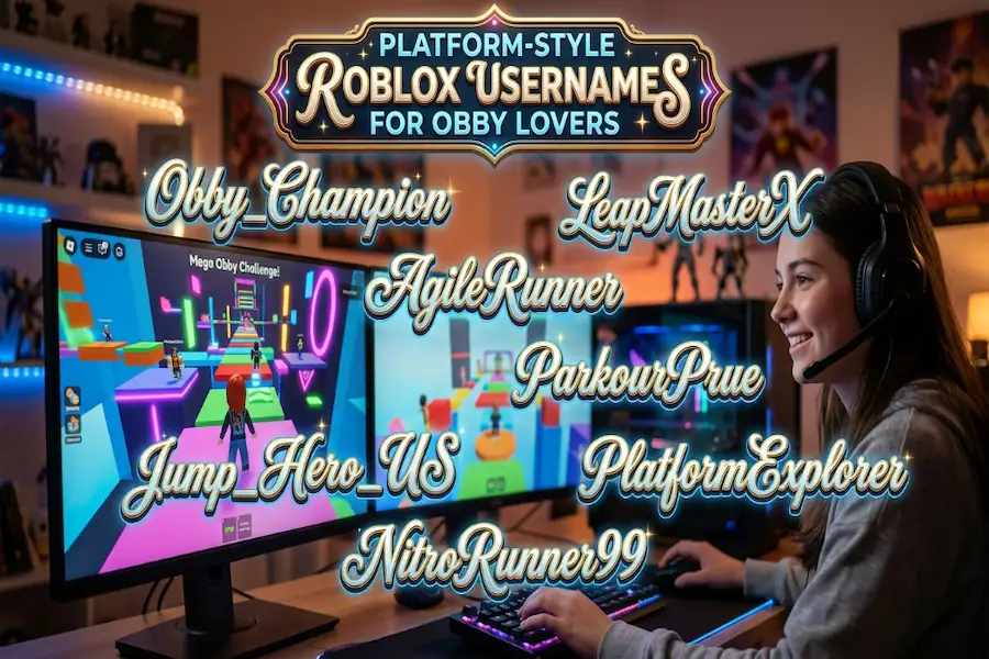 Platform style Roblox usernames for Obby lovers