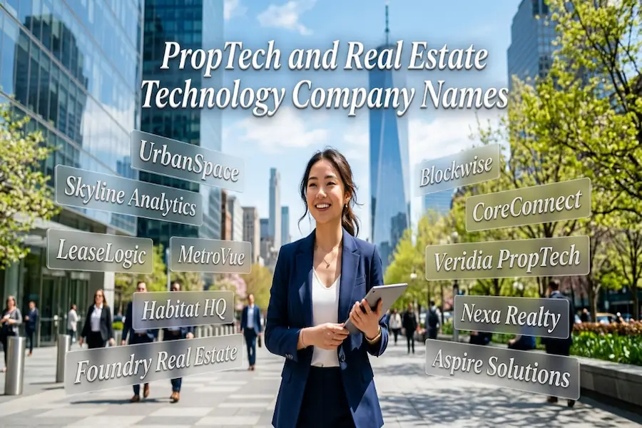 PropTech and Real Estate Technology Company Names Ideas