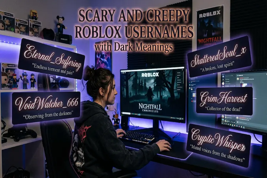 Scary and creepy Roblox usernames with dark meanings