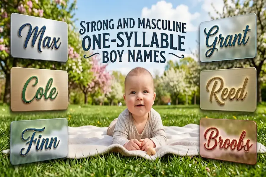 Strong and Masculine One-Syllable Boy Names Strong and masculine one-syllable boy names for baby boys