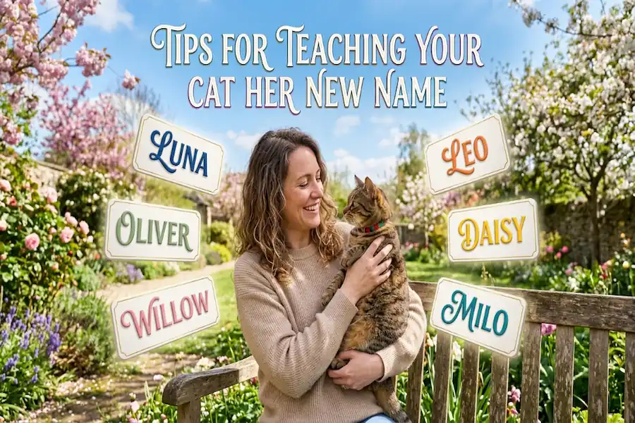 Tips for Teaching Your Cat Her New Name Tips for training a cat to recognize her new name