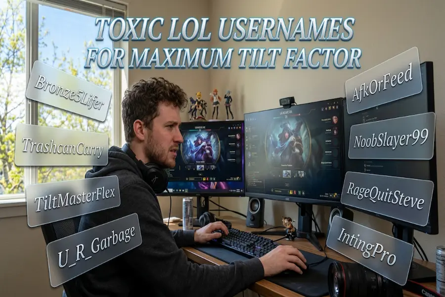 Toxic LoL Usernames for Maximum Tilt Factor