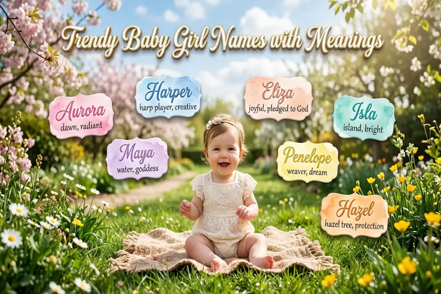 Trendy Girl Names Trendy baby girl names with beautiful meanings