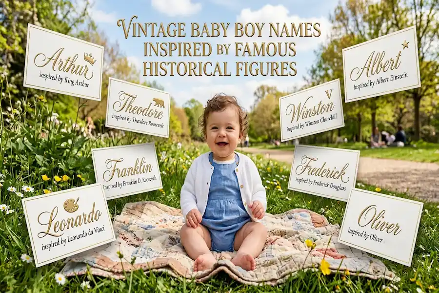 Vintage Baby Boy Names Inspired by Famous Historical Figures