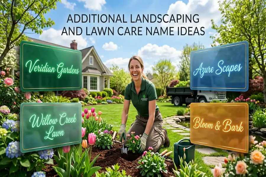 Additional landscaping and lawn care name ideas for business branding