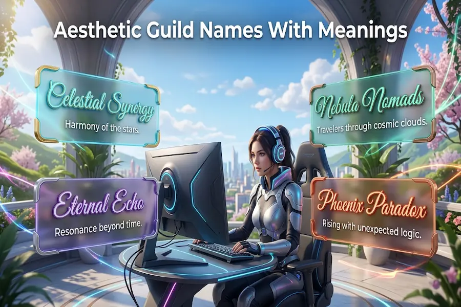 Aesthetic Guild Names with Meanings for Gaming Squads