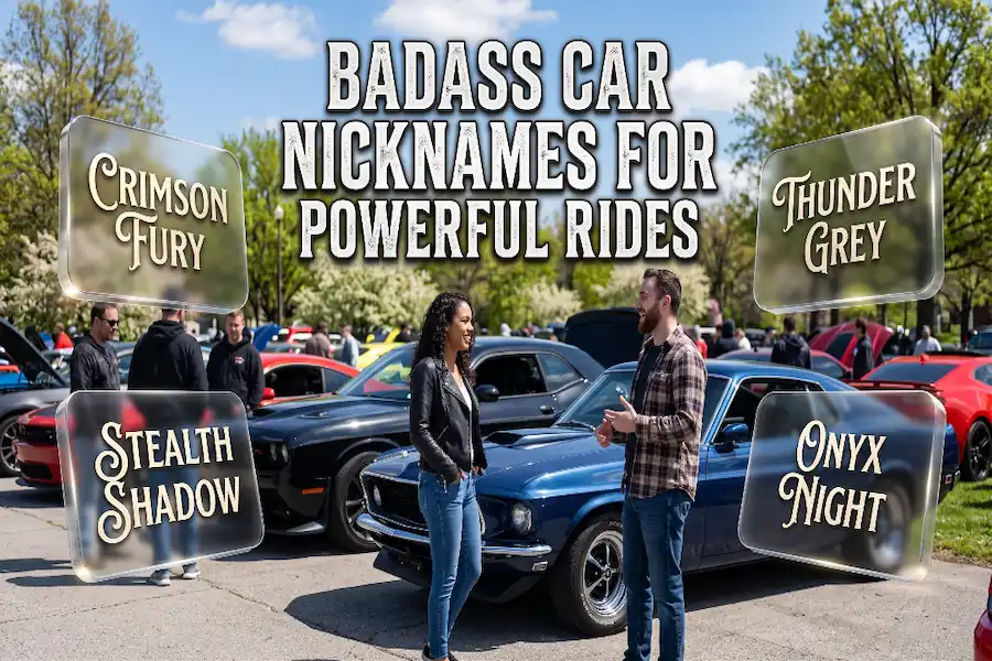Badass car nicknames for powerful rides and muscle cars