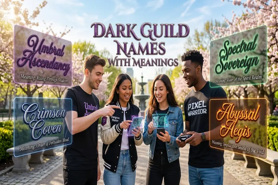 Dark Guild Names with Meanings for RPG and MMO Players