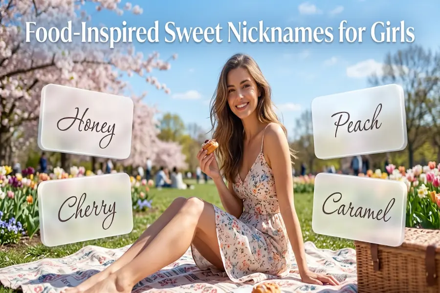 Sweet food inspired nicknames for girls like honey, cookie, and sugar
