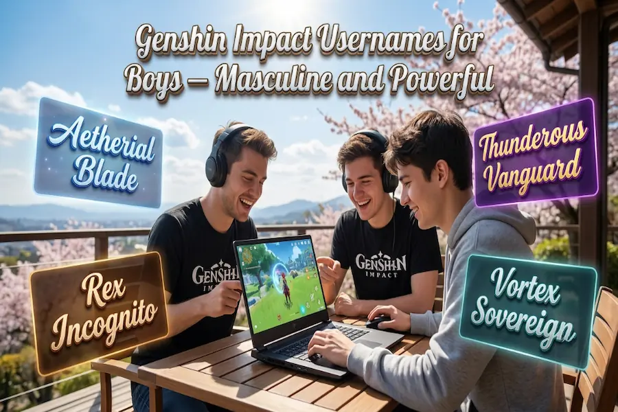 Masculine and powerful Genshin Impact usernames for boys