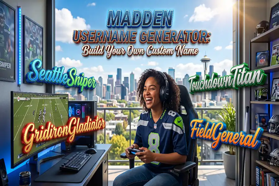 Online Madden username generator tool to build custom gaming names