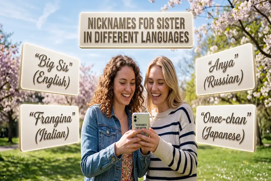 International nicknames for sister from various languages around the world