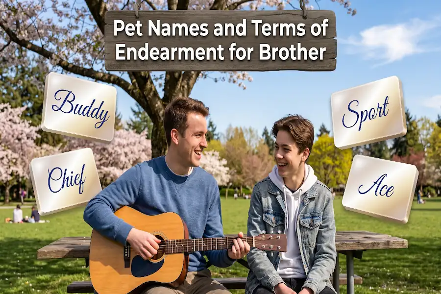 Pet Names and Terms of Endearment for Brother Sweet pet names and terms of endearment for brother