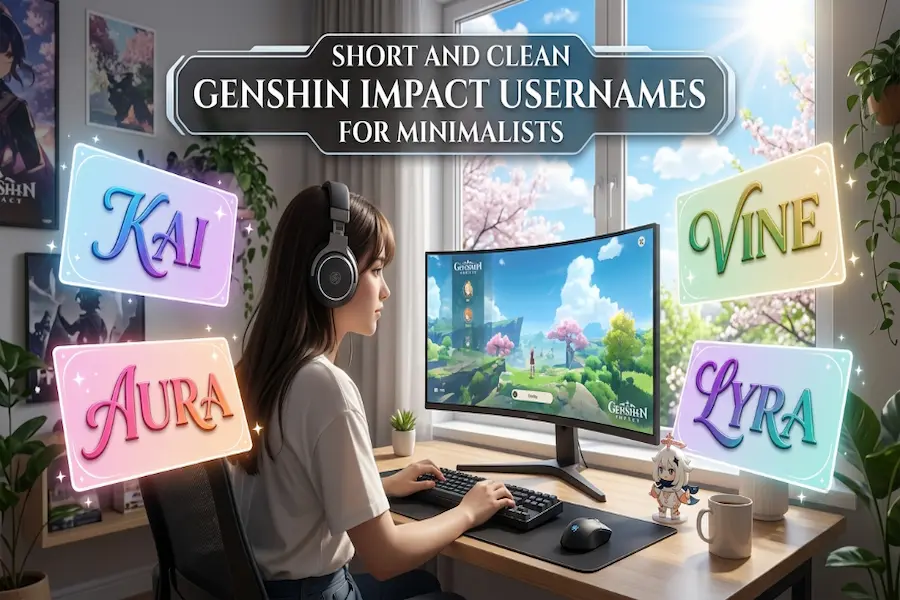 Short and clean Genshin Impact usernames for minimalists
