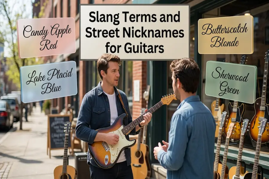 Common slang terms and street nicknames for guitars